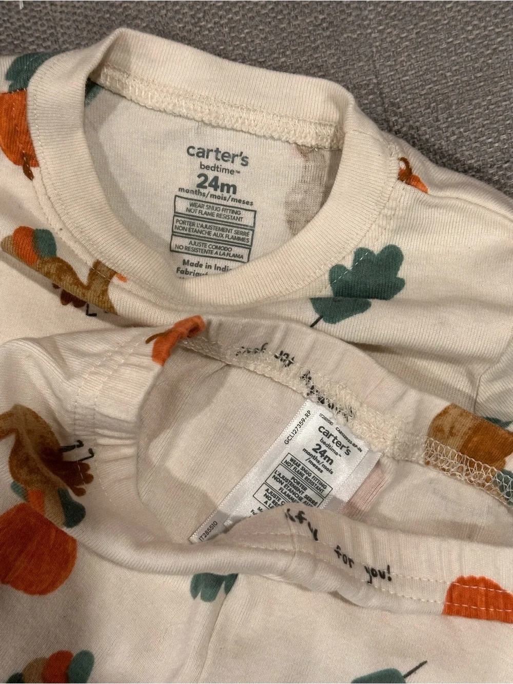 Carter's Thanksgiving Print Pajama Set